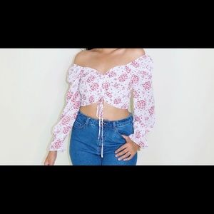 Brand new White & Red Blouse